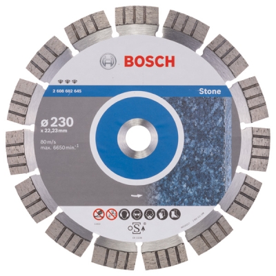 Bosch Diamantový dělicí kotouč Best for Stone 230 x 22, 23 x 2, 4 x 15 mm PROFESSIONAL