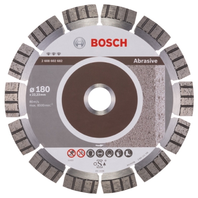 Bosch Diamantový dělicí kotouč Best for Abrasive 180 x 22, 23 x 2, 4 x 12 mm PROFESSIONAL