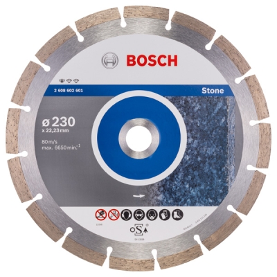 Bosch Diamantový dělicí kotouč Standard for Stone 230 x 22, 23 x 2, 3 x 10 mm PROFESSIONAL