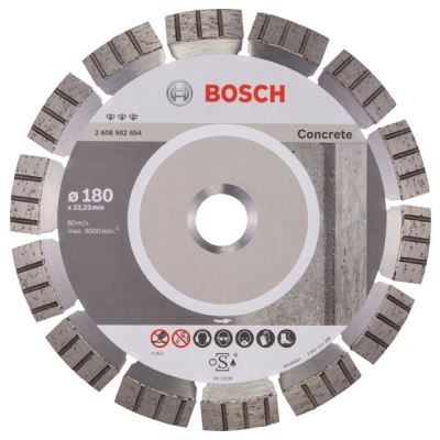 Bosch Diamantový dělicí kotouč Best for Concrete 180 x 22, 23 x 2, 4 x 12 mm PROFESSIONAL