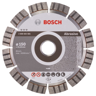 Bosch Diamantový dělicí kotouč Best for Abrasive 150 x 22, 23 x 2, 4 x 12 mm PROFESSIONAL