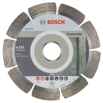 Bosch Diamantový dělicí kotouč Standard for Concrete 125 x 22, 23 x 1, 6 x 10 mm PROFESSIONAL