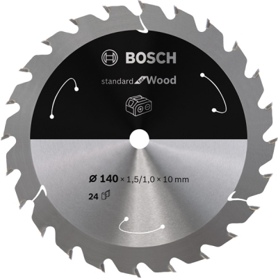 Bosch Pilový kotouč pro aku pily; Standard for Wood 140x10x1, 5/1, 0x24T PROFESSIONAL