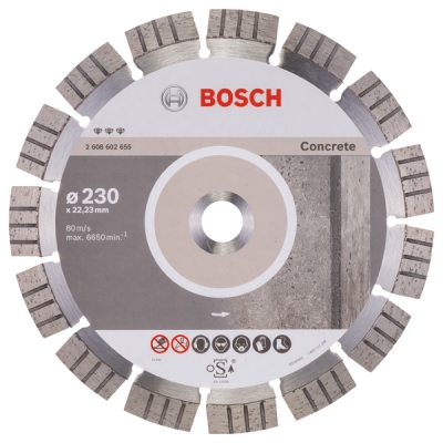 Bosch Diamantový dělicí kotouč Best for Concrete 230 x 22, 23 x 2, 4 x 15 mm PROFESSIONAL