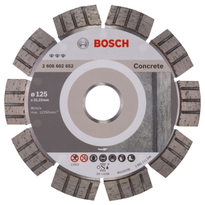 Bosch Diamantový dělicí kotouč Best for Concrete 125 x 22, 23 x 2, 2 x 12 mm PROFESSIONAL