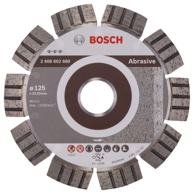 Bosch Diamantový dělicí kotouč Best for Abrasive 125 x 22, 23 x 2, 2 x 12 mm PROFESSIONAL