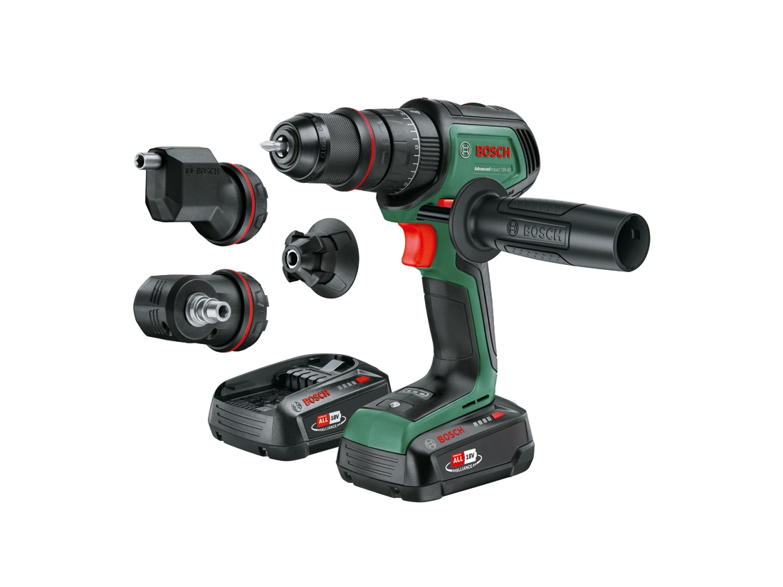 Bosch AdvancedImpact 18V-80 Quicksnap (2x 2,5 Ah) + AL18V-44 (Set - 3 nástavce)