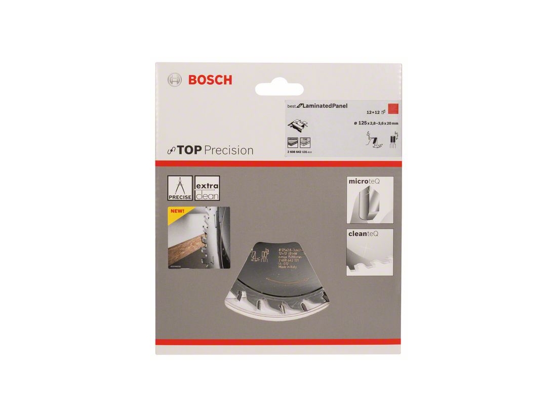 Bosch Předřezový kotouč Top Precision Laminated Panel 125 x 20 x 2, 8-3, 6 mm, 12+12 PROFESSIONAL
