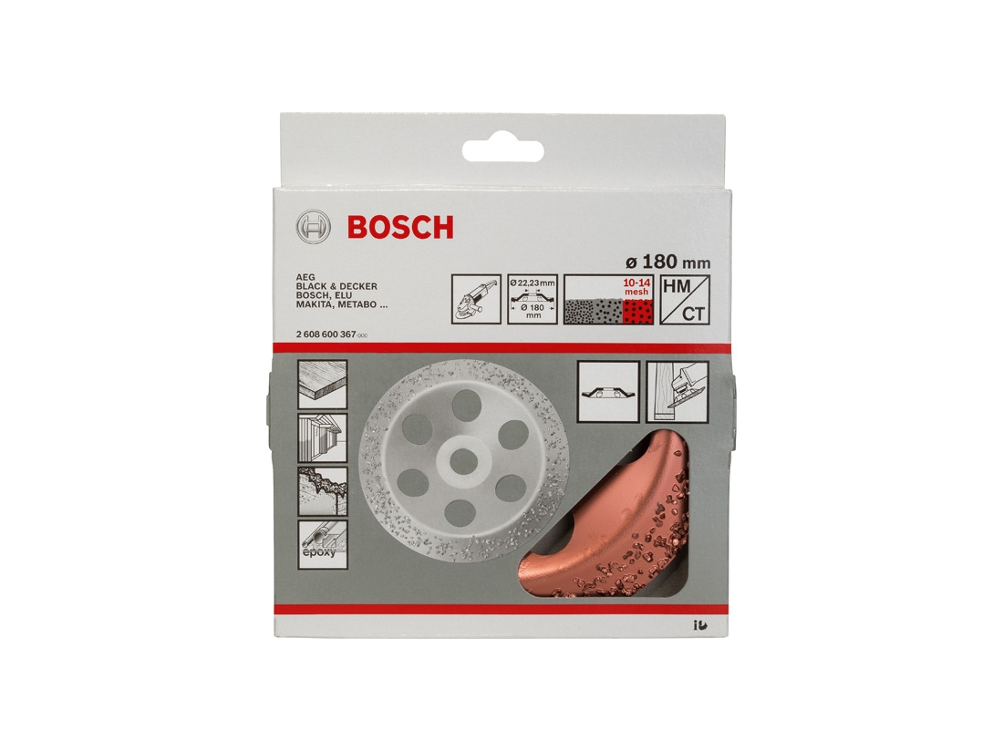 Bosch Hrncový kotouč z tvrdokovu 180 x 22, 23 mm; hrubý, šikmý PROFESSIONAL