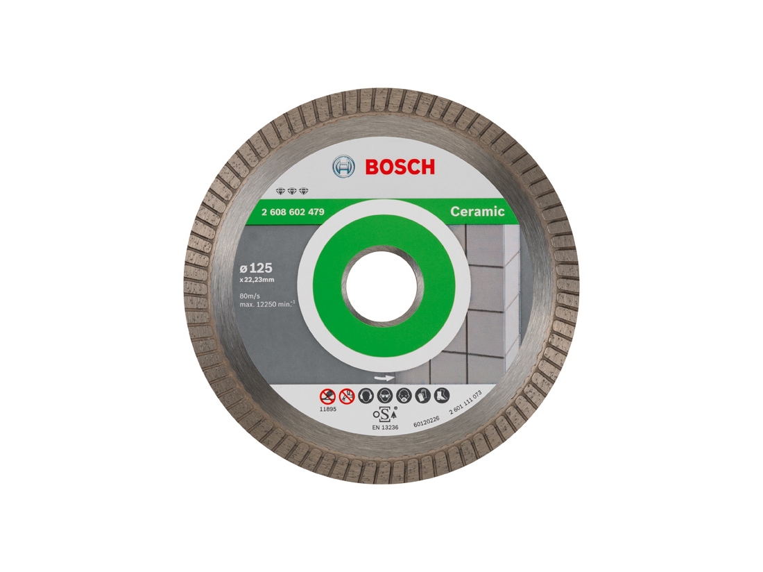 Bosch Diamantový dělicí kotouč Best for Ceramic Extra-Clean Turbo 125 x 22, 23 x 1, 4 x 7 mm PROFESSIONAL