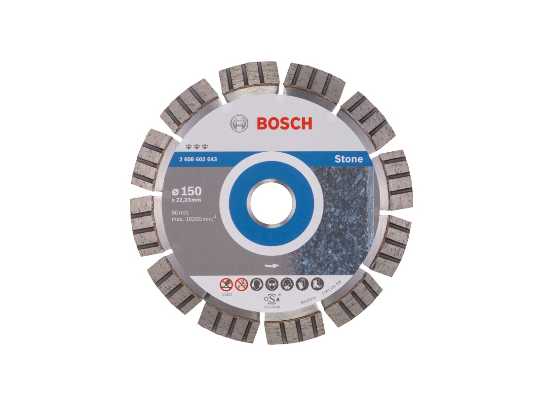 Bosch Diamantový dělicí kotouč Best for Stone 150 x 22, 23 x 2, 4 x 12 mm PROFESSIONAL