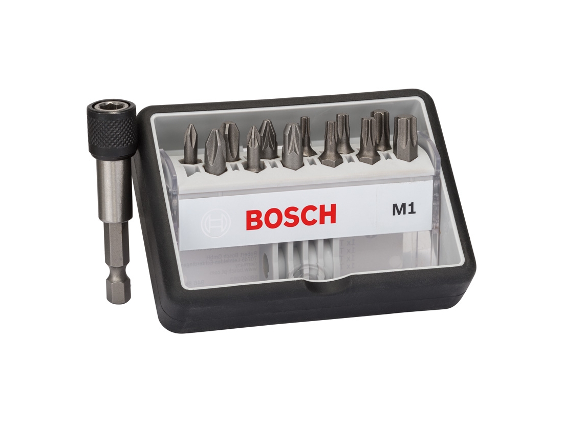 Bosch (12+1)dílná sada šroubovacích bitů Robust Line, M Extra-Hart 25 mm, (12+1)dílná sada PROFESSIONAL