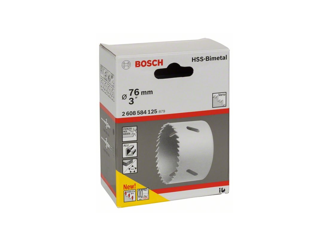 Bosch Děrovka HSS-bimetal pro standardní adaptér 76 mm, 3" PROFESSIONAL