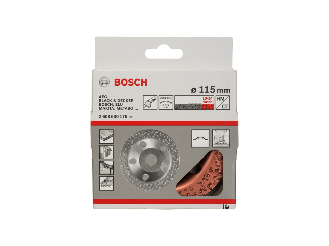 Bosch Hrncový kotouč z tvrdokovu 115 x 22, 23 mm; hrubý, plochý PROFESSIONAL