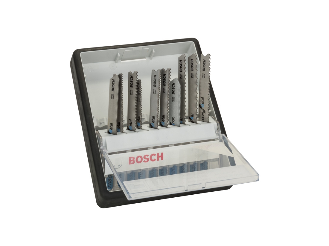 Bosch 10dílná sada pilových plátků Robust Line Metal Expert, se stopkou T T 118 G; T 118 A; T 118 B; T 118 EOF; T 118 AF; T 118 BF; T 118 GFS; T 227 D; T 127 D; T 123 X PROFESSIONAL