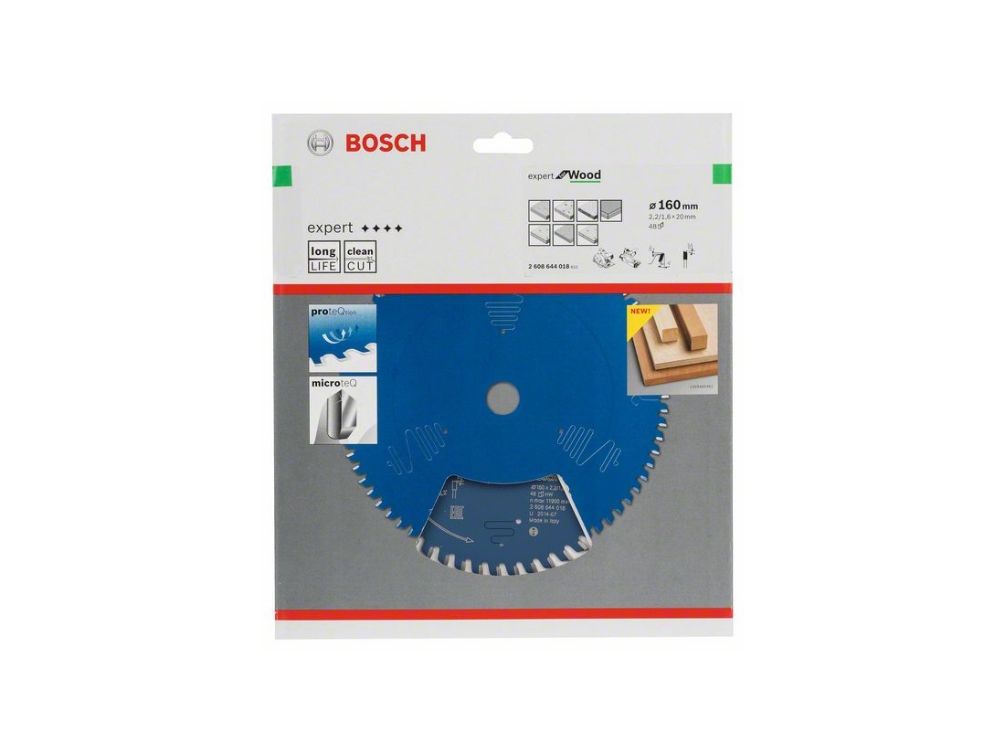 Bosch Pilový kotouč Expert for Wood 160 x 20 x 2, 2 mm, 48 PROFESSIONAL