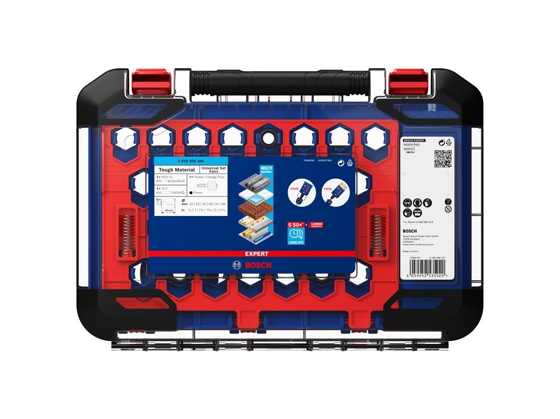 Bosch EXPERT sada děrovek Tough Material 22-68, 9ks PROFESSIONAL