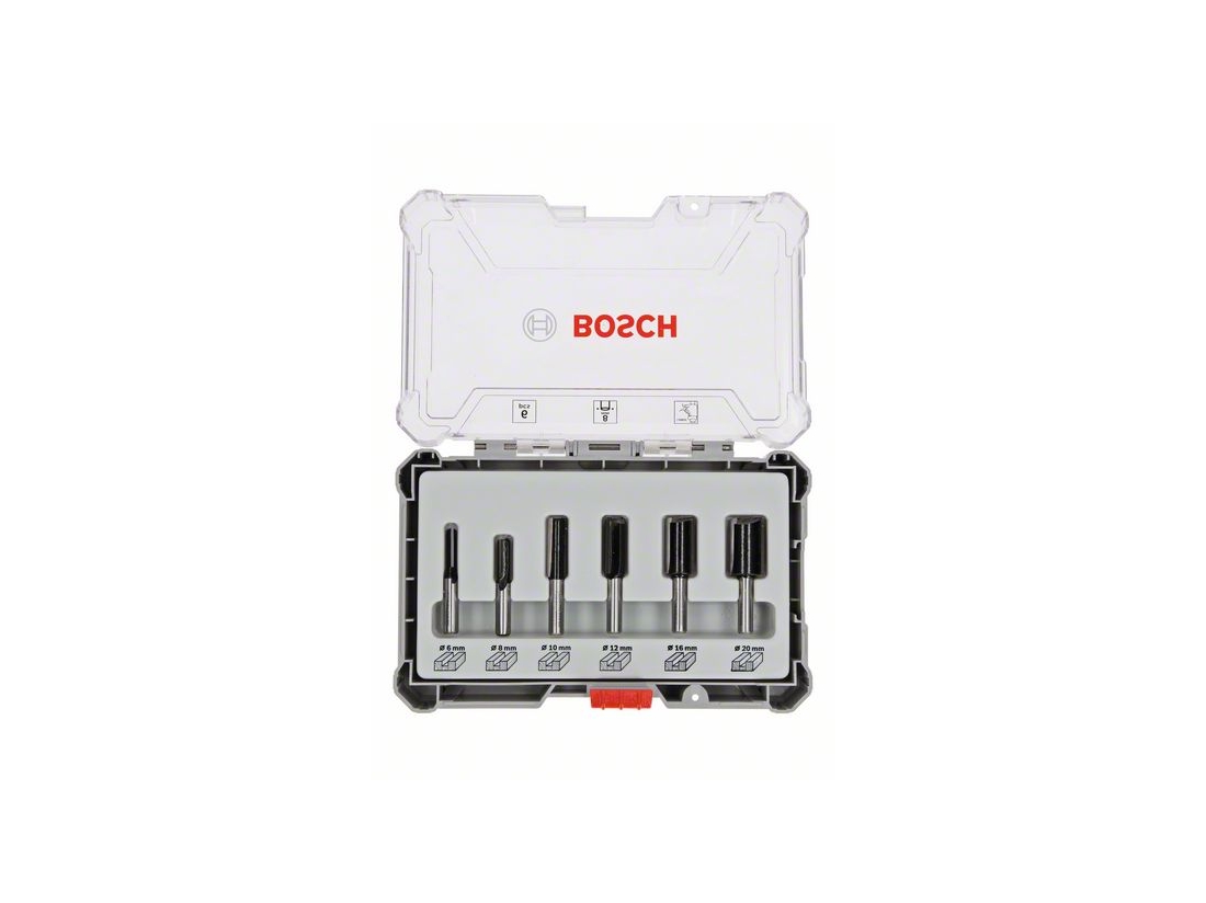 Bosch Sada fréz s rovným 8mm vřetenem, 6 ks PROFESSIONAL