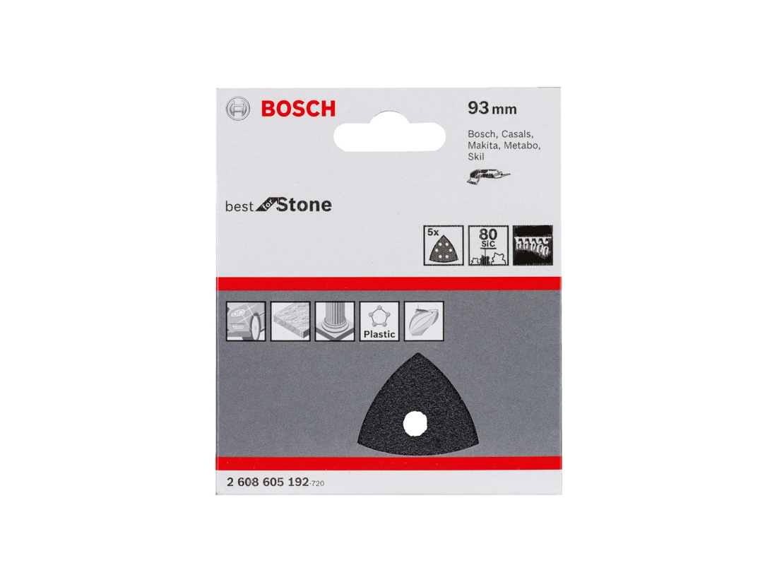 Bosch Brusný papír F355, balení 5 ks 93 mm, 80 PROFESSIONAL
