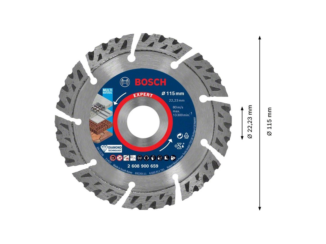 Bosch EXPERT diamantový dělicí kotouč MultiMaterial 115mm PROFESSIONAL