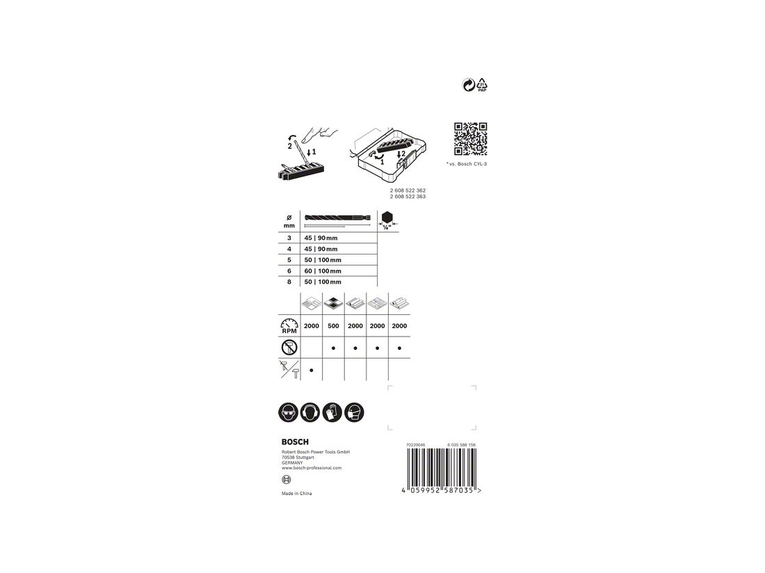 Bosch Sada Pick and Click EXPERT HEX-9 MultiConstruction