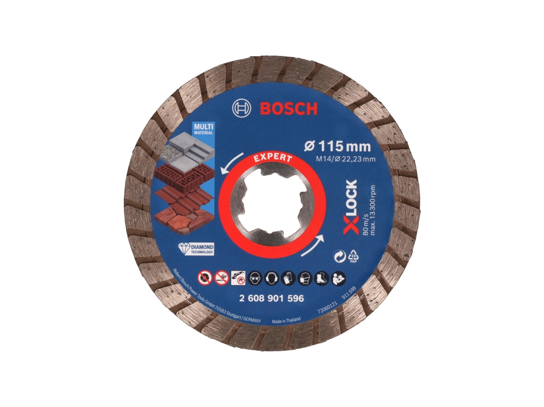 Bosch Diamantový řezací kotouč EXPERT MultiMaterial X-LOCK 115 × 22,23 × 2,4 × 12 mm