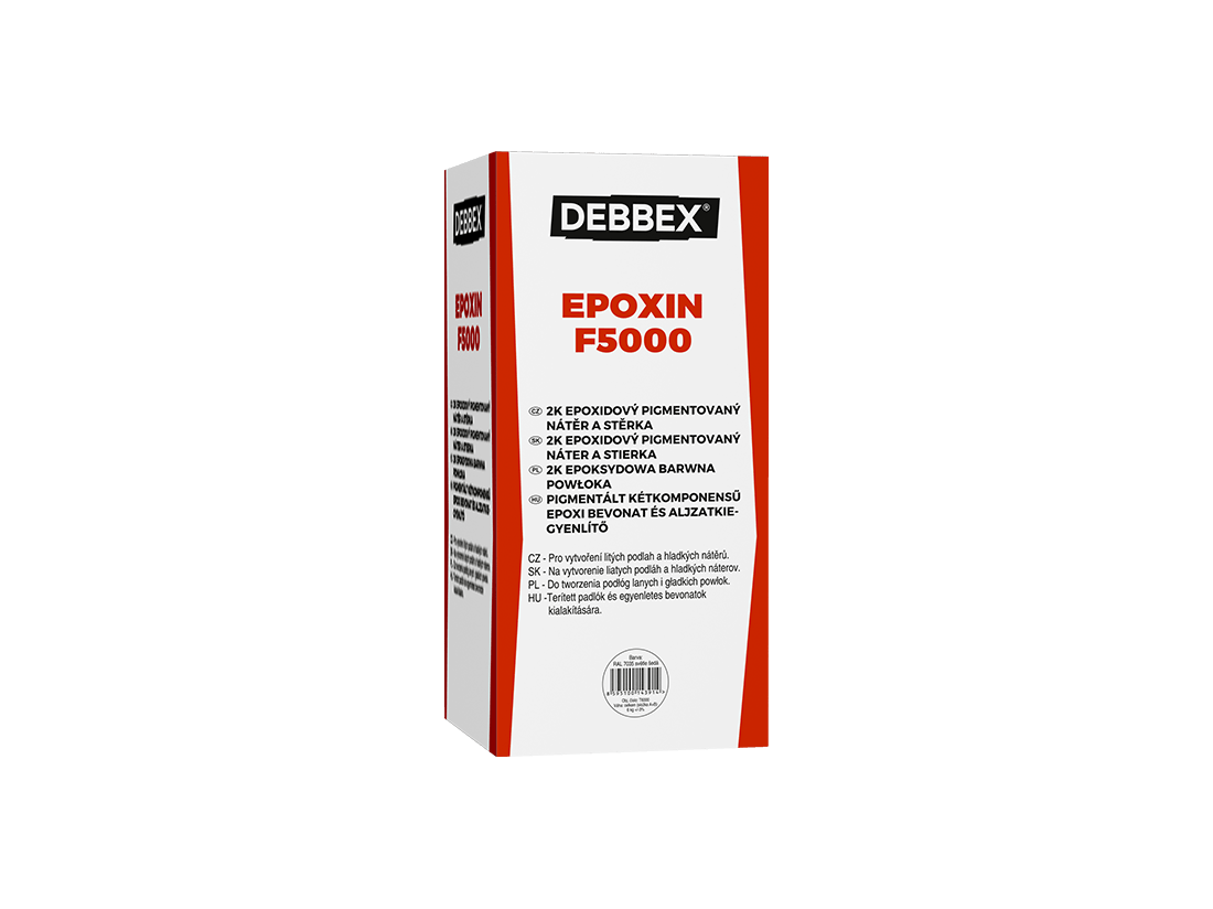 Den Braven EPOXIN F5000 5 + 1 kg sada plechovek dopravní červená RAL 3020