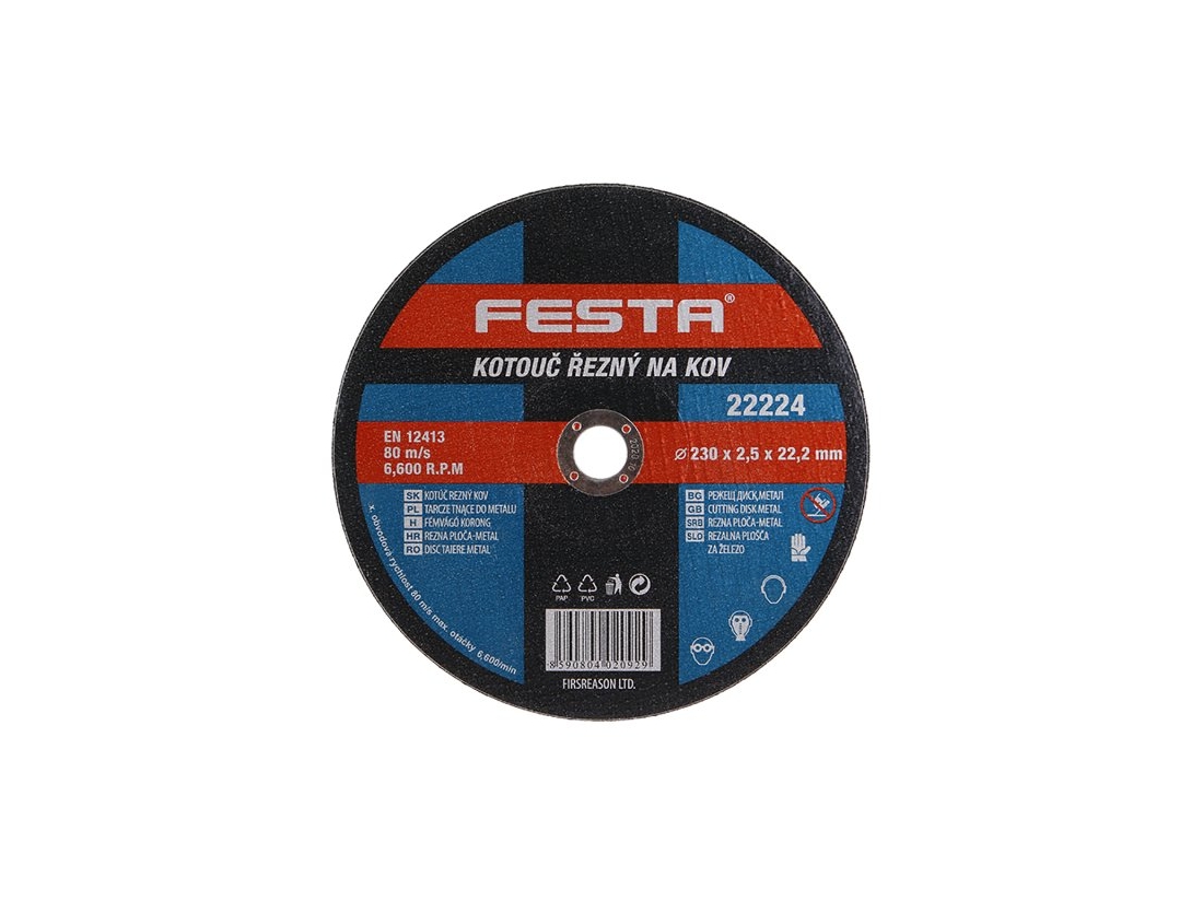 Festa Kotouč řezný  na kov 230x2.5x22.2mm