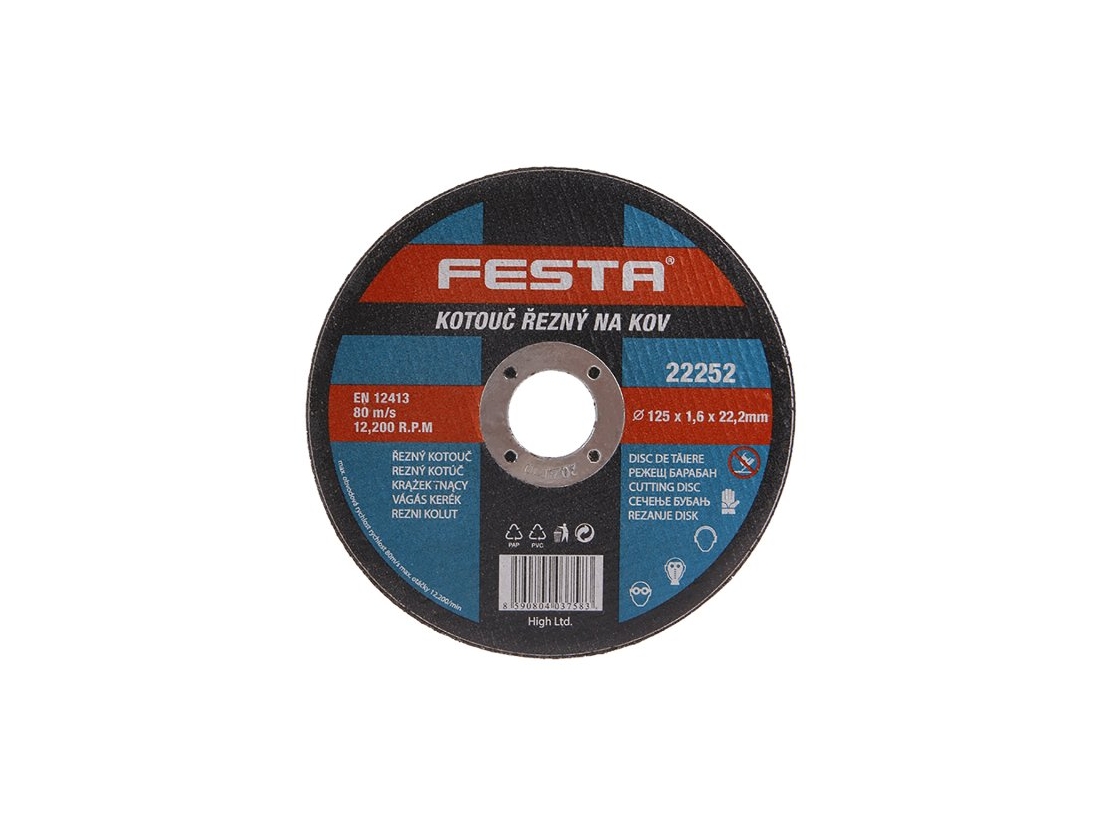 Festa Kotouč řezný  na kov 125x1.6x22.2mm