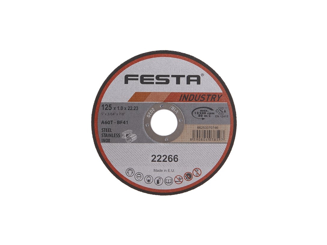 Festa Kotouč řezný  INDUSTRY na kov 125x1x22.2mm