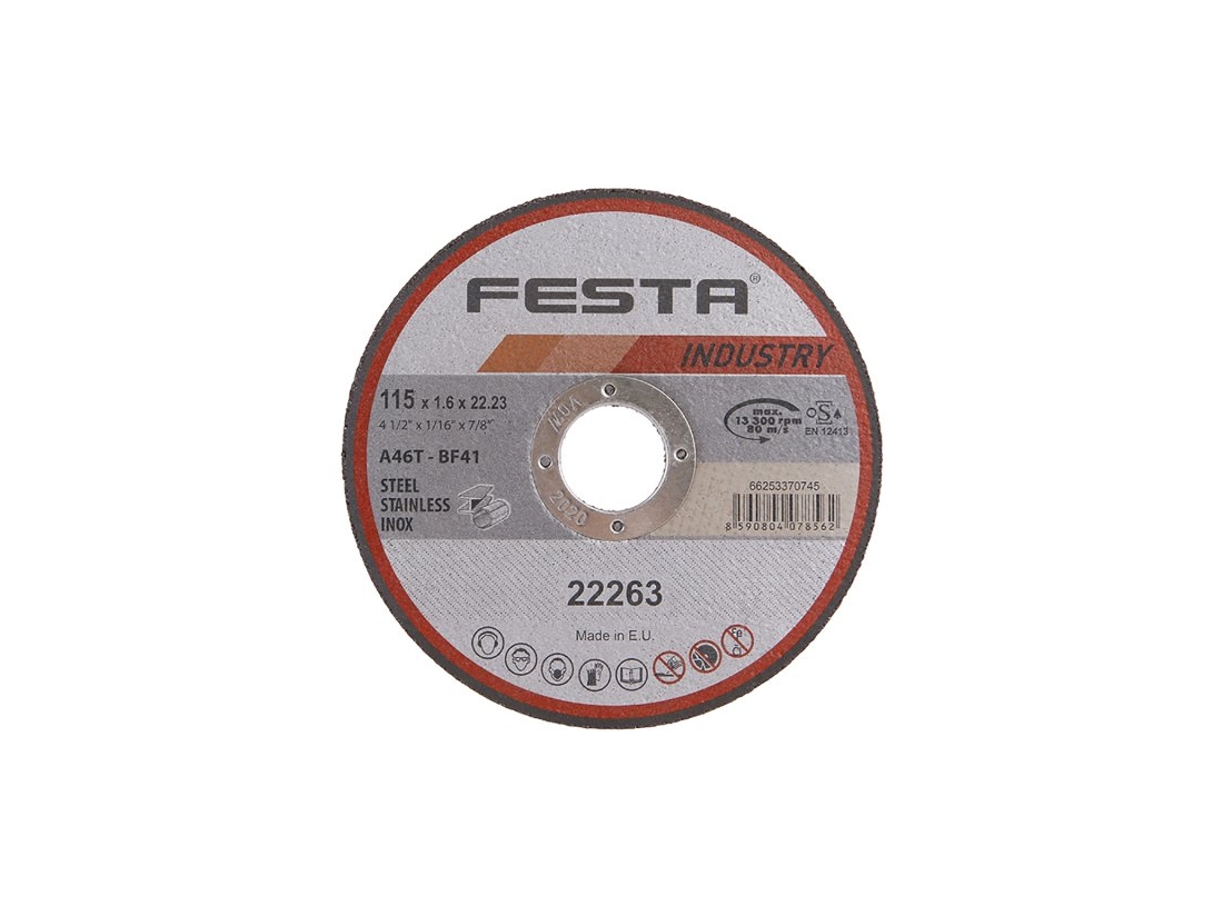 Festa Kotouč řezný  INDUSTRY na kov 115x1.6x22.2mm