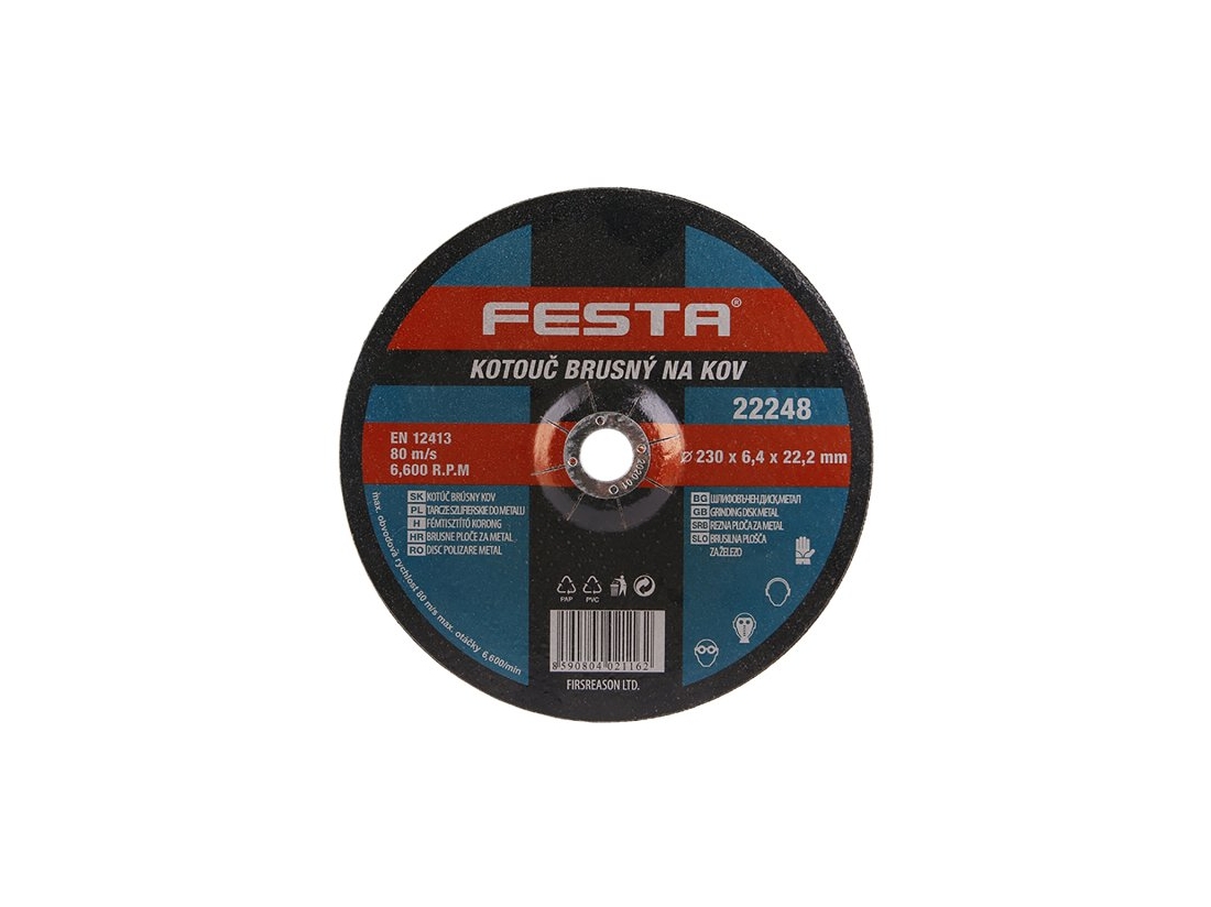 Festa Kotouč brusný  na kov 230x6.4x22.2mm