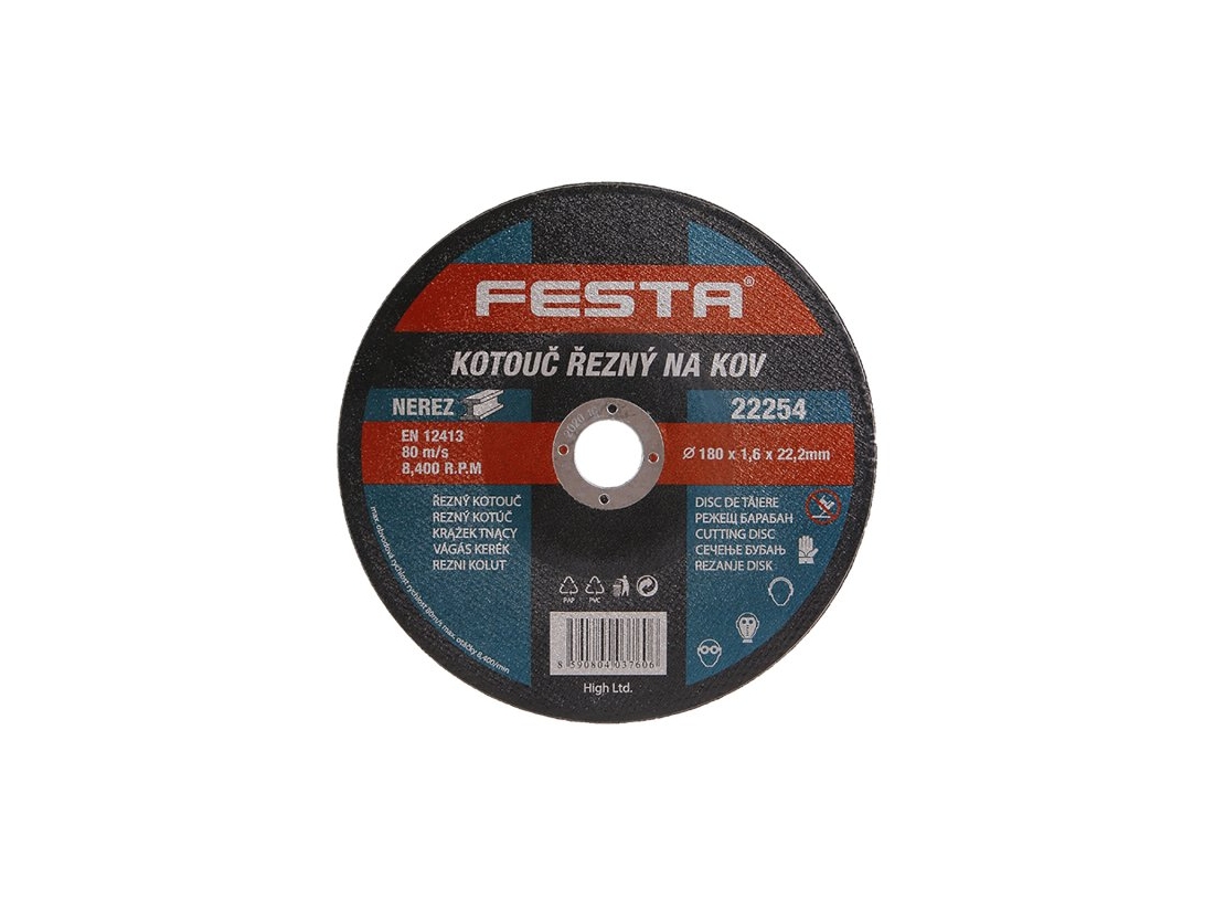 Festa Kotouč řezný  na kov 180x1.6x22.2mm