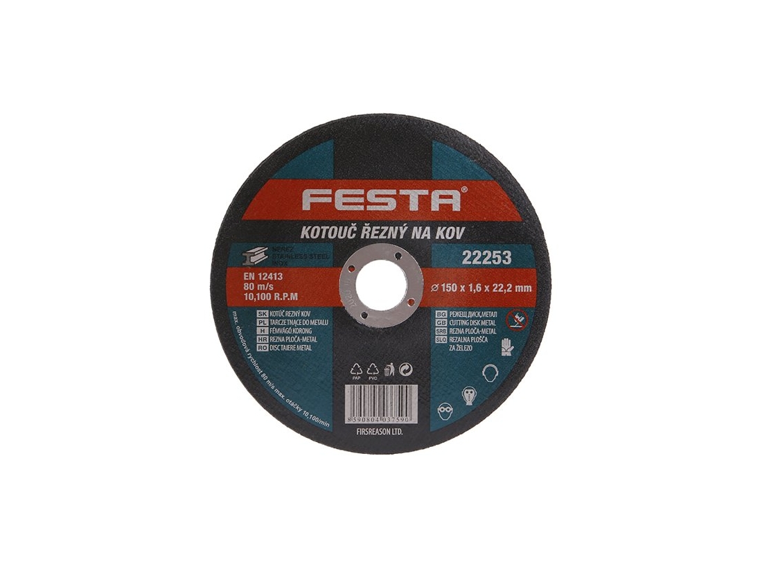 Festa Kotouč řezný  na kov 150x1.6x22.2mm