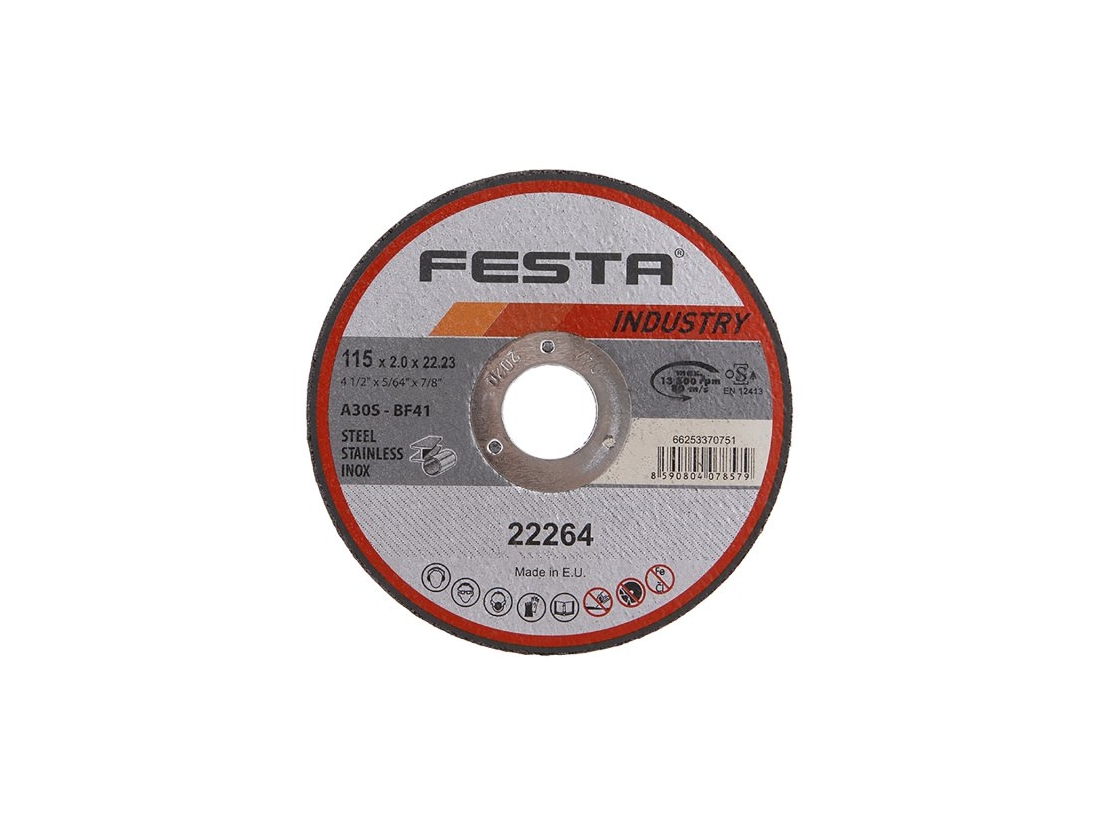 Festa Kotouč řezný  INDUSTRY na kov 115x2x22.2mm