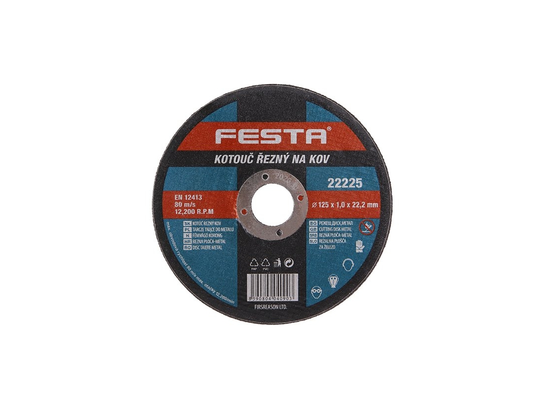 Festa Kotouč řezný  na kov 125x1.0x22.2mm