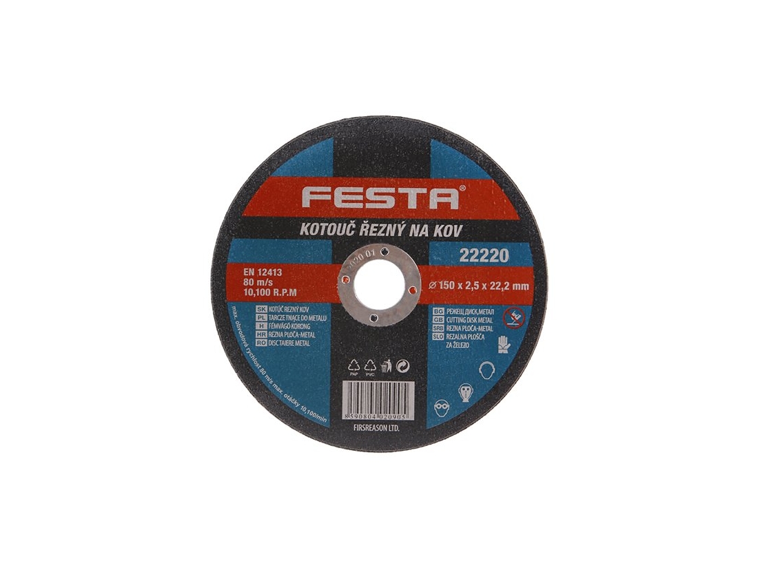 Festa Kotouč řezný  na kov 150x2.5x22.2mm