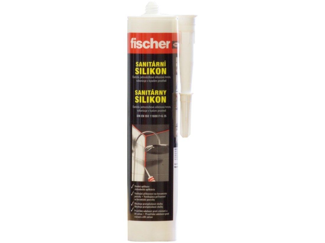 Fischer Sanitární silikon bílý