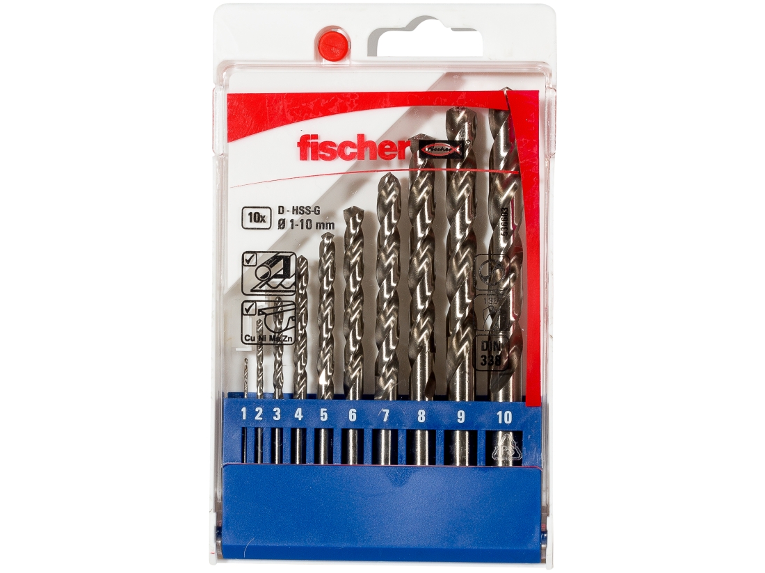 Fischer HSS-G Set 1-10 mm 10 ks