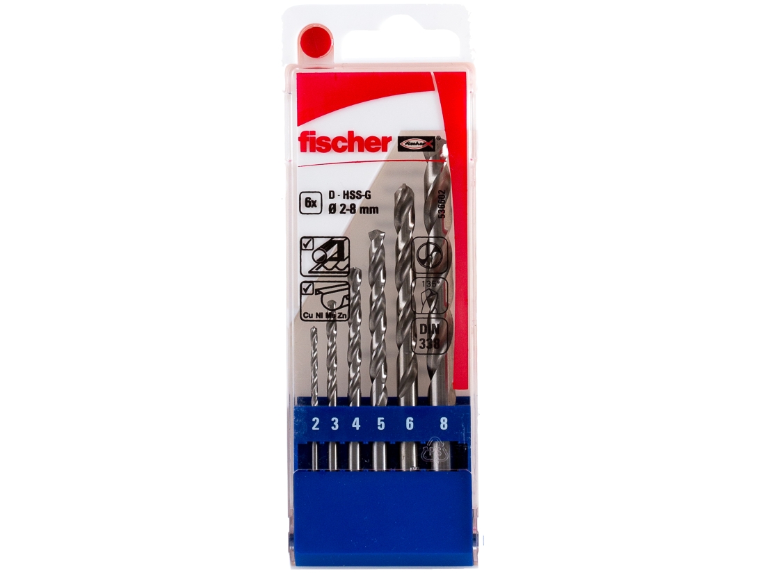 Fischer HSS-G Set 2-8 mm 6 ks