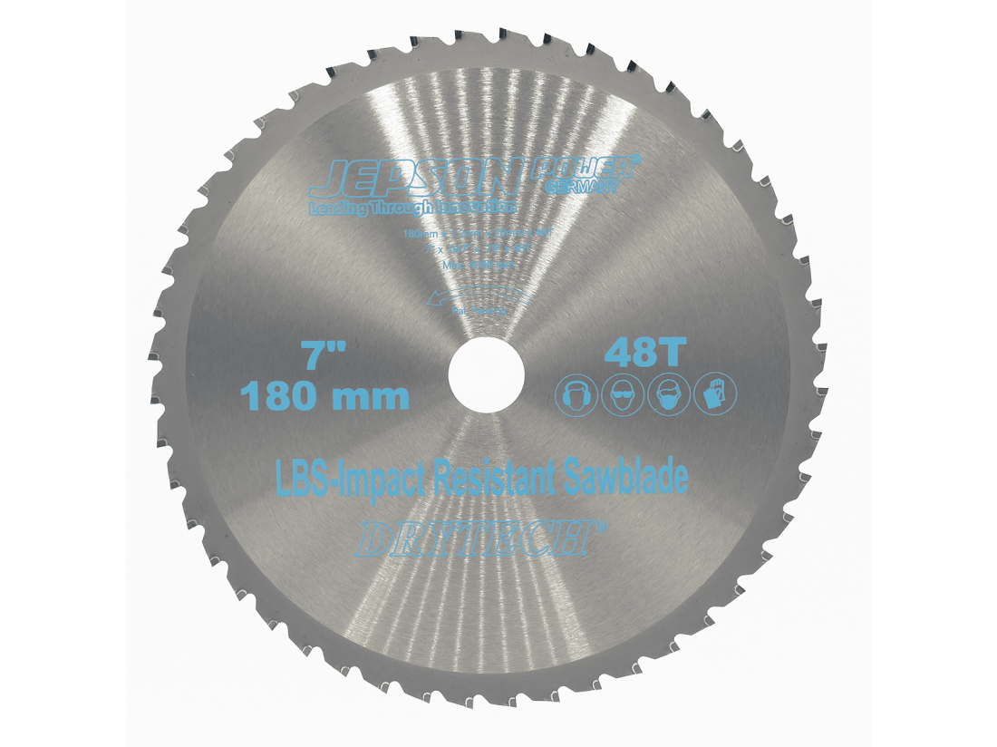 Jepson Drytech® karbidový pilový kotouč LBS nárazuvzdorný Ø 180 mm / 48T na tenkostěnnou ocel