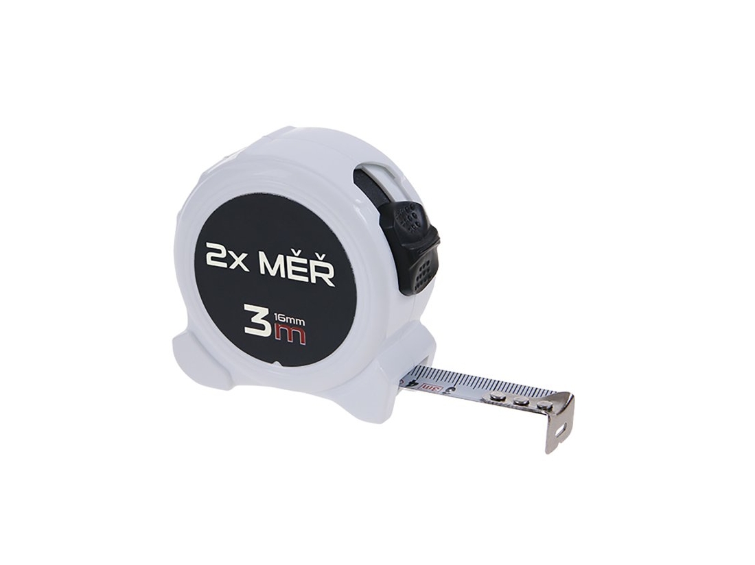 Levior Svinovací metr  3mx16mm s nápisem  2x MĚŘ