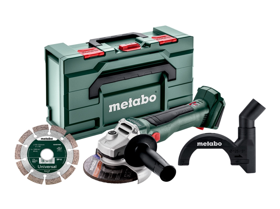 Metabo W 18 L BL 9-125 + ochr. kryt ods. + dia kot pouze stroj