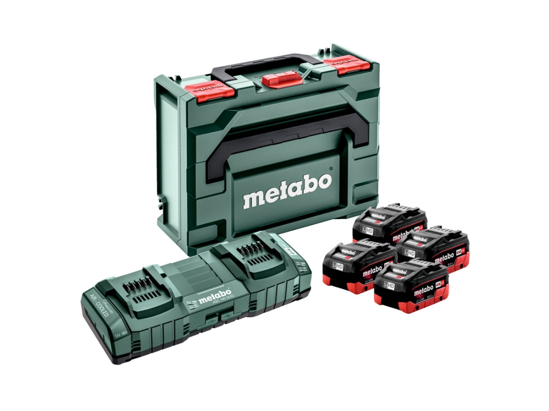 Metabo Basic-Set LiHD 4 x LiHD 8,0Ah  + 2 ASC 145  +  metaloc