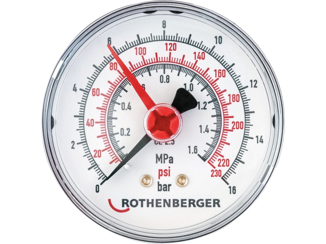 Rothenberger Pressure gauge 0-16 bar RP50 with gasket