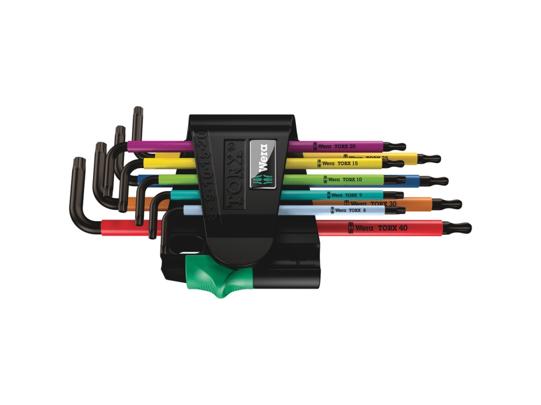 Wera 967/9 TX BO Multicolour 1 Sada zástrčných klíčů TORX® BO Multicolour, BlackLaser, 9 dílný