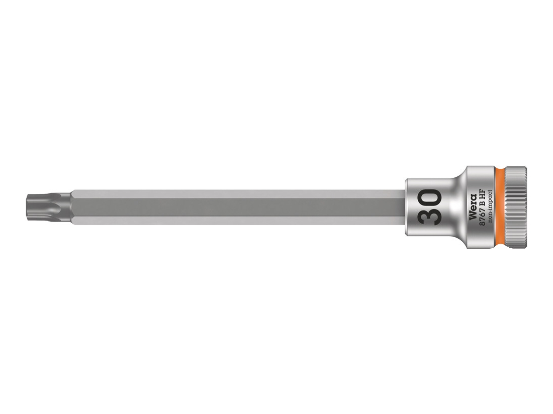 Wera 8767 B HF TORX® Zyklop zástrčný nástavec, s přidržovací funkcí, upínací čás 3/8", TX 30 x 107 mm