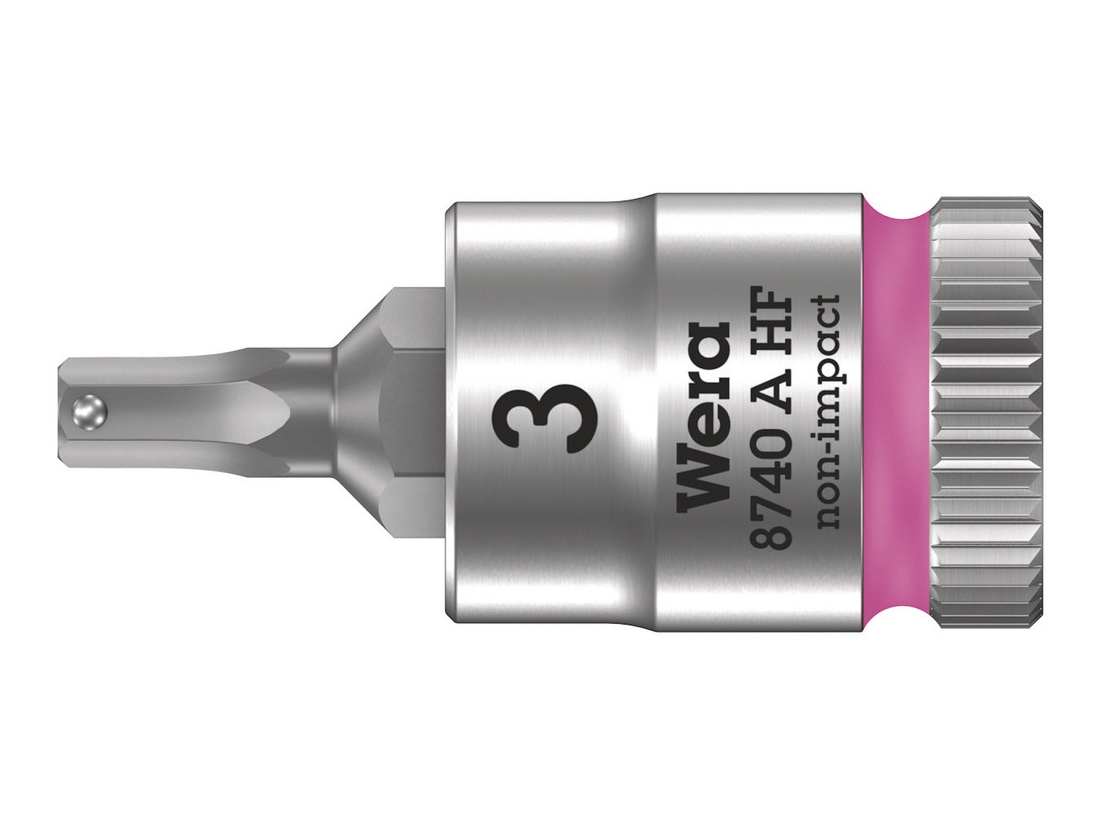 Wera 8740 A HF Zyklop zástrčný nástavec, s přidržovací funkcí, upínací část 1/4", 3 x 28 mm