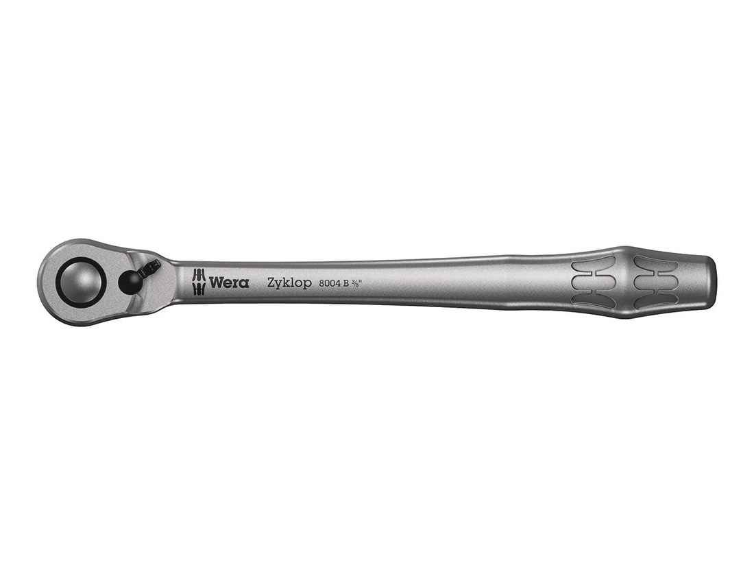 Wera 8004 B Ráčna Zyklop Metal s přepínací páčkou a upínací částí 3/8", 3/8" x 222 mm