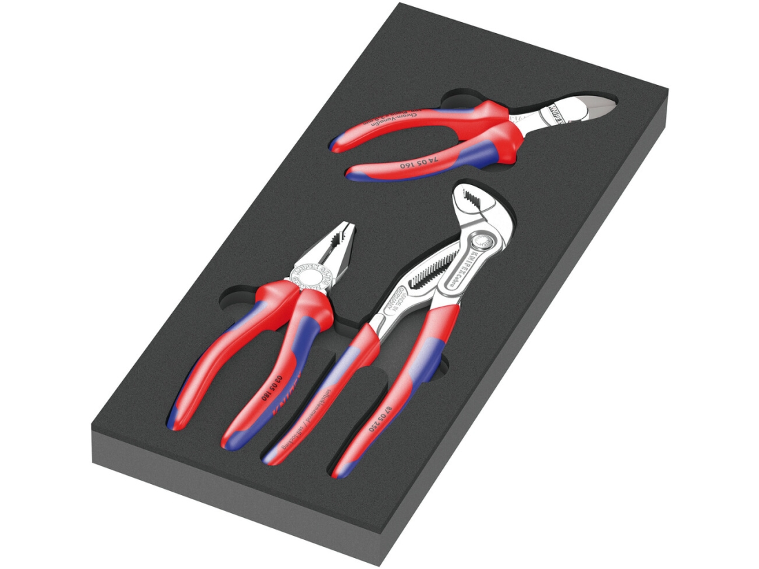 Wera 9780 Kleště KNIPEX v pěnové vložce, set 1, 3 dílný